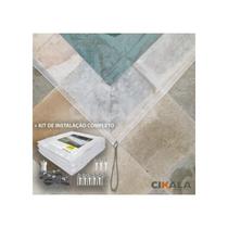 Capa para Piscina 4x3 Metros Translúcida 300 Micras Polietileno Kit de Instalação Proteção contra Sujeira, Poeira e Folhas