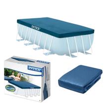 Capa Para Piscina Estrutural Retangular Intex 4x2m Vinil Azul Anti Acumulo de Água