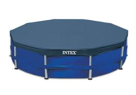 Capa para piscina Intex 12' redonda com estrutura, para proteção contra detritos
