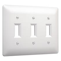 Capa para placa de tomada TayMac 4440W pintável para três interruptores Capa para placa de tomada TayMac 4440W pintável para três interruptores