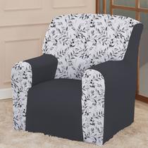 Capa para Poltrona Coladinha Mista Floral Estampada Decoração Sala Quarto Escritório Ajuste Perfeito
