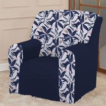 Capa para Poltrona Coladinha Mista Floral Estampada Decoração Sala Quarto Escritório Ajuste Perfeito