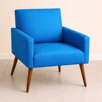Capa Para Poltrona Nina Decorativa Sala Escritório Quarto Cor:Azul Claro
