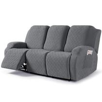 Capa para Poltrona Reclinável VANSOFY, 3 Peças, Elástica, Cinza Escuro Capa para Poltrona Reclinável VANSOFY, 3 Peças, Elástica, Cinza Escuro