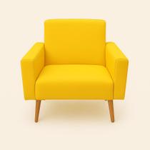 Capa para Poltrona Sala tradicional. coladinha, ajustável, Elástica, Premium Não é Malha Gel cor:Amarelo