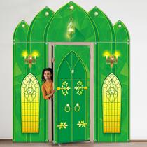 Capa para Porta de Festa Castelo Verde Pargreeff 230 x 80 cm - Conjunto Capa para Porta de Festa Castelo Verde Pargreeff 230 x 80 cm - Conjunto