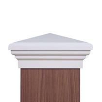 Capa para poste ATLANTA POST CAPS 6x6 branca em pirâmide para área externa Capa para poste ATLANTA POST CAPS 6x6 branca em pirâmide para área externa