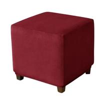 Capa para Puff de Veludo Elástico - Encaixe Perfeito para Banquetas e Pés