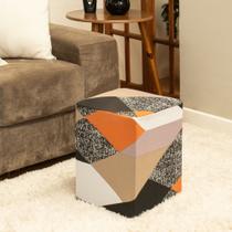 Capa para Puff Quadrado Plus Malha Coladinha Sueter Top 46 a 50 cm