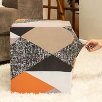 Capa para Puff Quadrado Plus Malha Coladinha Sueter Top