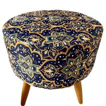 Capa Para Puff Redondo Pé Palito Malha Com Elástico 1 Peça Capa Para Puff Redondo Pé Palito Malha Com Elástico 1 Peça