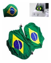 Capa Para Retrovisor Bandeira Do Brasil Copa Do Mundo 2 Peça