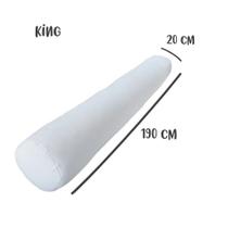 Capa para Rolo de Cabeceira King 190x20cm Branco Arrumadinho Enxovais Capa para Rolo de Cabeceira King 190x20cm Branco Arrumadinho Enxovais