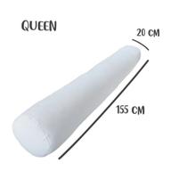 Capa para Rolo de Cabeceira Queen 155x20cm Branco Arrumadinho Enxovais