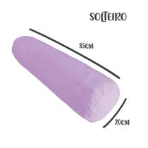 Capa para Rolo de Cabeceira Solteiro 85x20cm Lilás Arrumadinho Enxovais