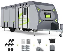 Capa para RV Xenjum, resistente, 8 camadas, para trailer de viagem de 18 a 20 pés Capa para RV Xenjum, resistente, 8 camadas, para trailer de viagem de 18 a 20 pés