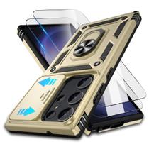 Capa para Samsung Galaxy S23 Ultra ATUMP Dourada + 2 Protetores Capa para Samsung Galaxy S23 Ultra ATUMP Dourada + 2 Protetores