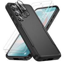 Capa para Samsung Galaxy S24 FE GSDCB preta com 2 películas de vidro