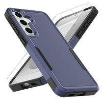 Capa para Samsung Galaxy S25 FE, Testada em Queda Grau Militar com Protetor de Tela HD, Capa Protetora de Dupla Camada Resistente e Antiderrapante para Galaxy S25 FE (Azul)