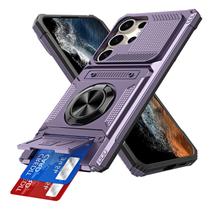 Capa para Samsung Galaxy S25 Ultra COTDINFOR Roxa com 2 Cartões Capa para Samsung Galaxy S25 Ultra COTDINFOR Roxa com 2 Cartões