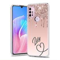 Capa para smartphone moto g53 na cor rose