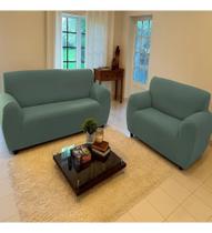 Capa Para Sofá 2 E 3 Lugares Elástica Protetora Malha Cinza