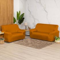 Capa para Sofá 2 e 3 Lugares Malha Gel Confortavél Tecido Grosso Coladinha Moderna Diversas Cores Lisa