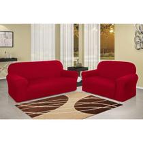 Capa para Sofá Bem Estar 2 e 3 Lugares Adomes M557 Vermelho