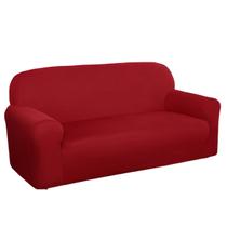 Capa Para Sofá - Bem Estar - 3 Lugares - Vermelho - Malha - Adomes