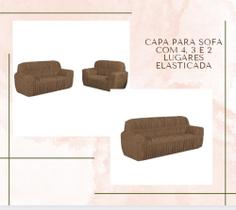 Capa para sofa com 4, 3 e 2 lugares elasticada