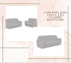 Capa para sofa com 4, 3 e 2 lugares elasticada