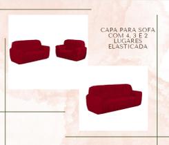 Capa para sofa com 4, 3 e 2 lugares elasticada