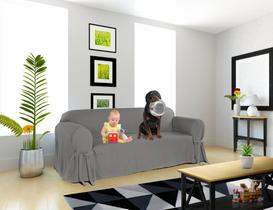 Capa para Sofá de 2 lugares até 1,60m em Brim Peletizado Resistente Macia Confortável Luxuosa Sala