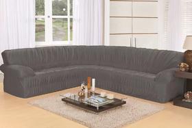 Capa Para Sofá de Canto 5 e 6 Lugares em Malha Gel 21 Elasticos