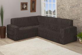 Capa para Sofá de Canto até 9 Lugares Protetora Ajustável para Sala