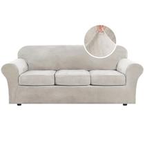 Capa para Sofá H.VERSAILTEX de Veludo Plush para Sofá de 3 Almofadas 229 cm