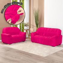 Capa para Sofá King Elasticada Lisa 2 E 3 Lugares