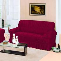 Capa Para Sofá Lorena Malha Fria 2 e 3 Lugares Vermelho