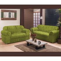 Capa Para Sofá Malha Gel 2 E 3 Lugares Elasticada Malha Gel Verde
