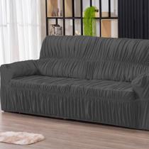 Capa para Sofa Retratil 4 Lugares Malha Gel 21 Elasticos Cinza Capa para Sofa Retratil 4 Lugares Malha Gel 21 Elasticos Cinza