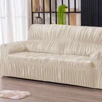 Capa para Sofa Retratil 4 Lugares Malha Gel 21 Elasticos Palha Capa para Sofa Retratil 4 Lugares Malha Gel 21 Elasticos Palha