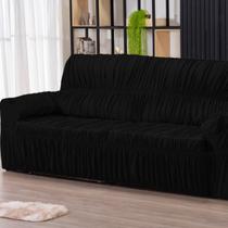 Capa para Sofa Retratil 4 Lugares Malha Gel 21 Elasticos Preto Capa para Sofa Retratil 4 Lugares Malha Gel 21 Elasticos Preto