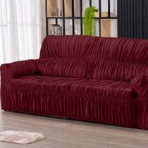 Capa para Sofa Retratil 4 Lugares Malha Gel 21 Elasticos Vinho Capa para Sofa Retratil 4 Lugares Malha Gel 21 Elasticos Vinho