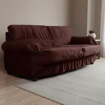 Capa Para Sofá Retrátil E Reclinável 3 Lugares Tabaco