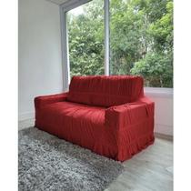 Capa Para Sofá Retrátil E Reclinável 3 Lugares Vermelho