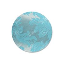 Capa para Sousplat em Tecido Jacquard Azul e Prata Frozen Medalhão Tradicional Capa para Sousplat em Tecido Jacquard Azul e Prata Frozen Medalhão Tradicional