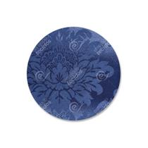 Capa para Sousplat em Tecido Jacquard Azul Marinho Medalhão Tradicional Capa para Sousplat em Tecido Jacquard Azul Marinho Medalhão Tradicional