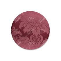 Capa para Sousplat em Tecido Jacquard Vinho Marsala Medalhão Tradicional