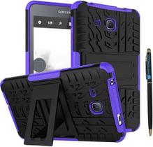 Capa para Tab A 7.0 polegadas, versão 2016, resistente, combinação 2 em 1, híbrida, resistente, armadura, capa traseira com suporte para Samsung Galaxy Tab A 7.0 2016 T280 T285 (roxo)