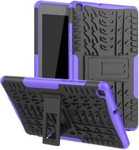 Capa para Tab A 8.0 polegadas 2019 T295 Hybrid Rugged Armor Capa traseira rígida com suporte compatível com Samsung Galaxy Tab A 8.0 polegadas 2019 SM-T295/T290 (roxo)
